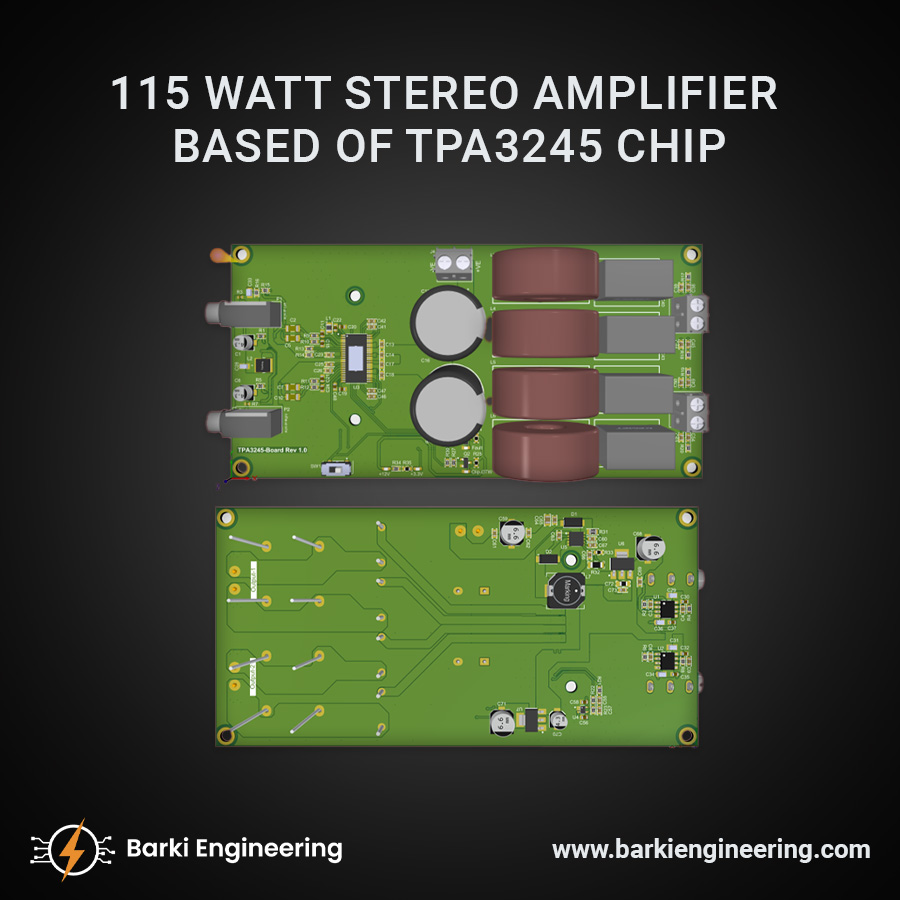 115 Watt Stereo Amplifier Based on TPA3245 Chip